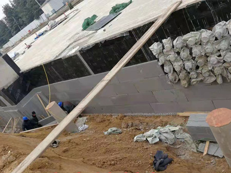 济南钢城区防水墙护板工程案例